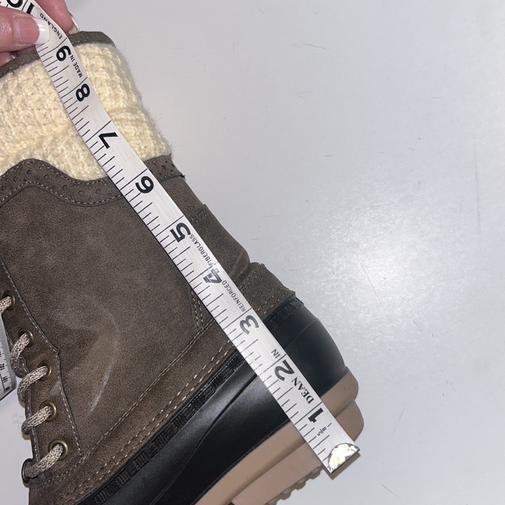 MAGELLAN🥾OUTDOORS Mid Sweater Duck Boots BROWN & CREAM Women’s Size 7 - Picture 12 of 13